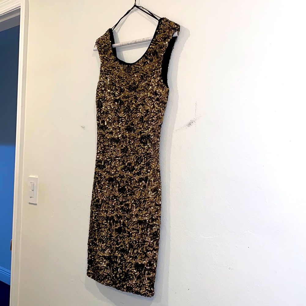 Zara Gold Sequin Dress